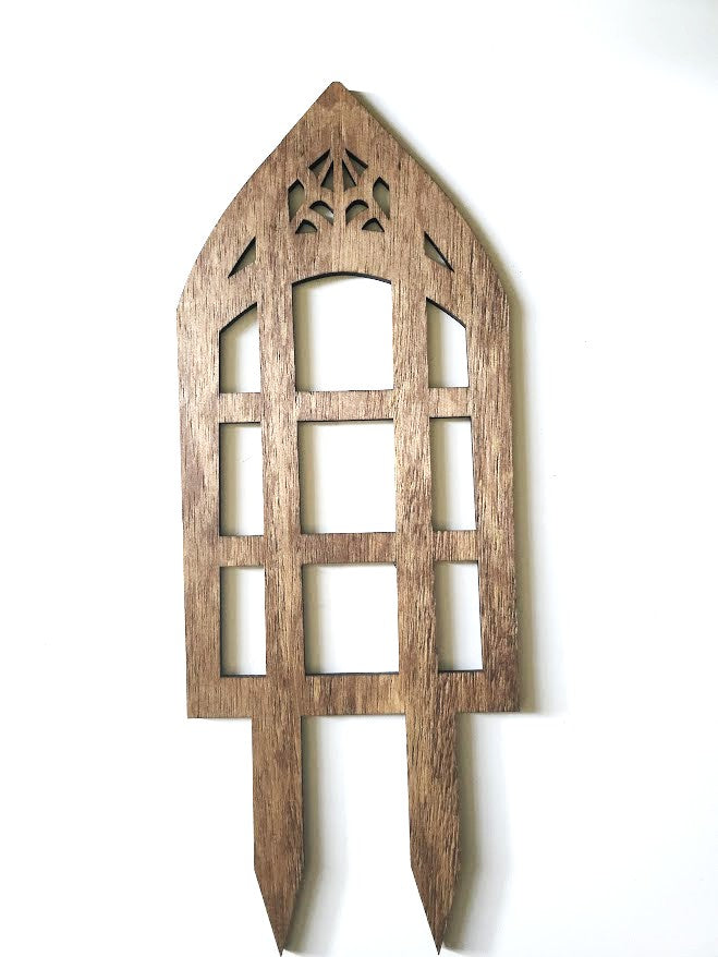 wood window trellis Cathedral Window Garden Trellis Style 1 – Noir Star Emporium