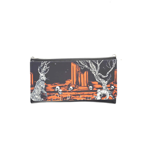 Jackalope in Ruins Wallet Bag