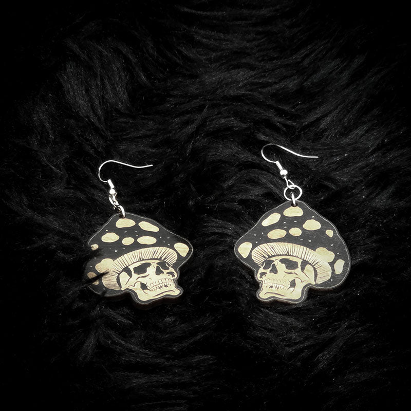 Mushroom Skulls Earrings
