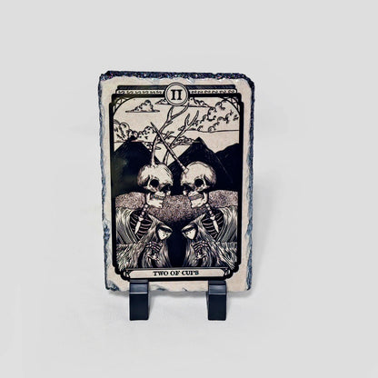 NSE Tarot Card: Two of Cups on Stone Slate