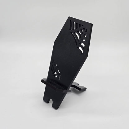 Spider Web Coffin Phone Stand