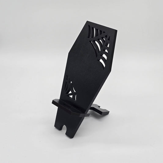 Spider Web Coffin Phone Stand