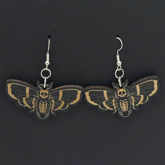 Death Moth Earrings