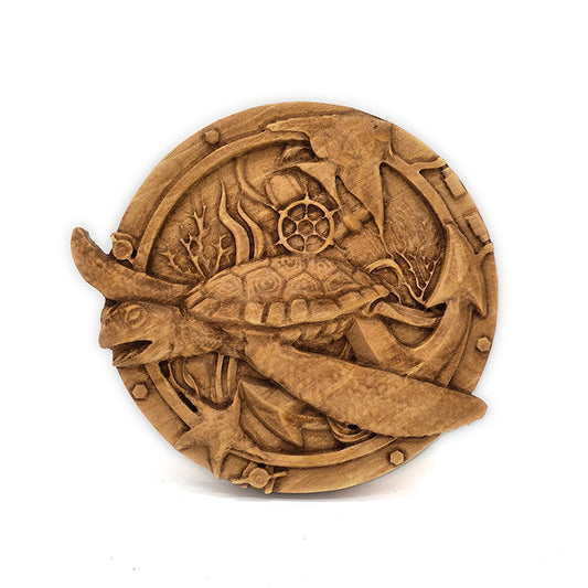 Deep Sea Turtle (Wood Carving)