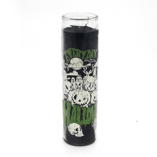 Everyday Is Halloween Tall Black Candle