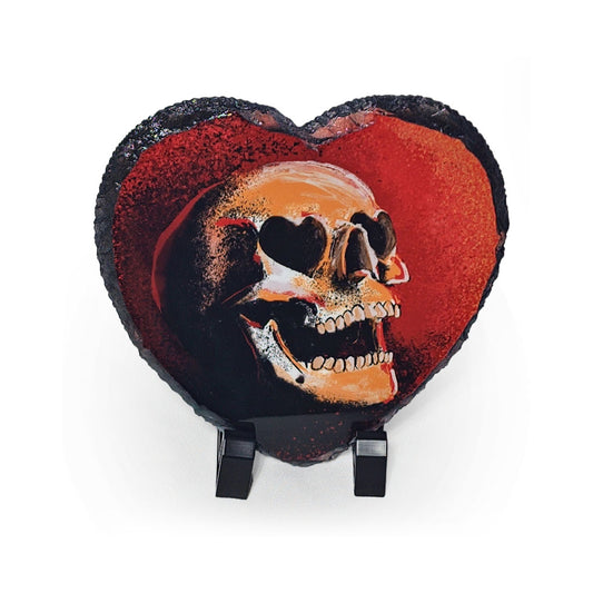 Romance Skull on Stone Slate