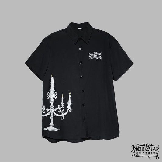 Candelabra Button Up Short Sleeve Shirt