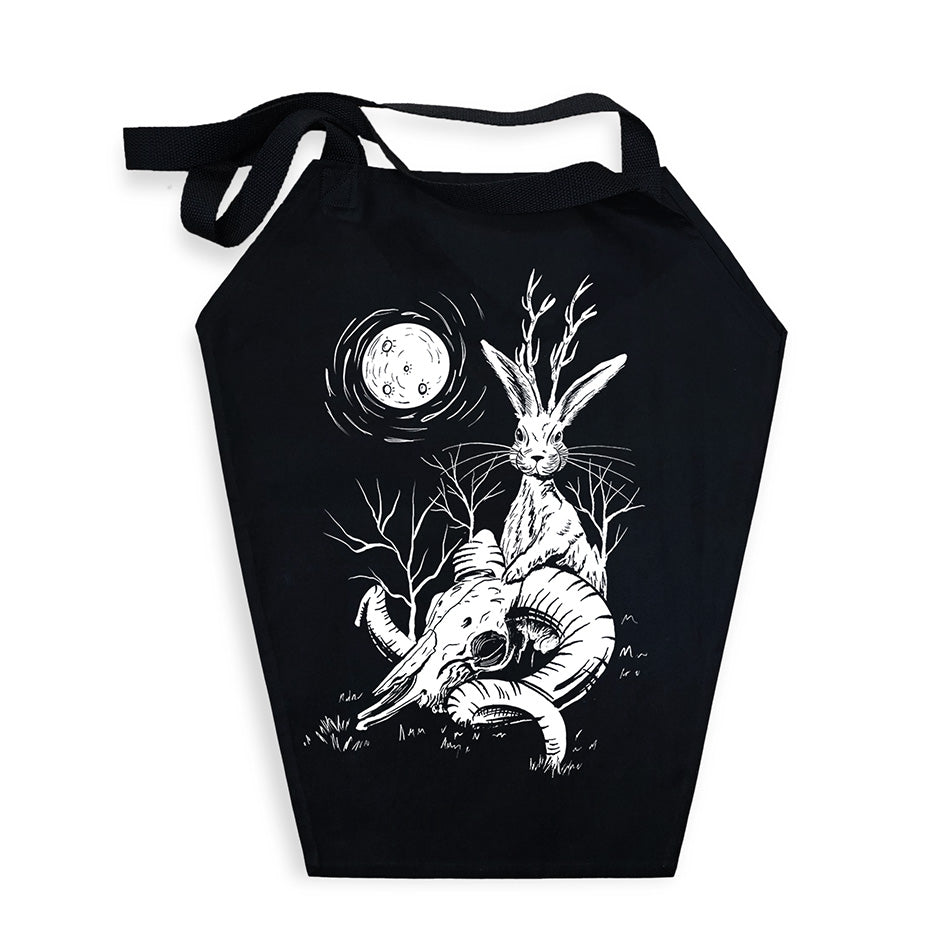 Night of the Jackalope Coffin Tote Bag