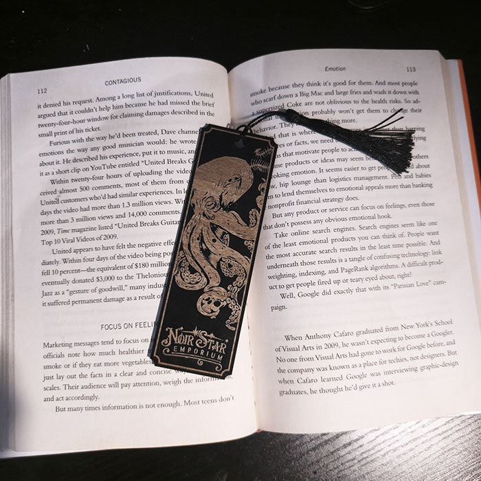 Mighty Octopus Wooden Bookmark