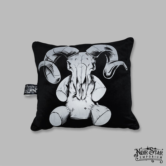 Teddy Ramskull Throw Pillow