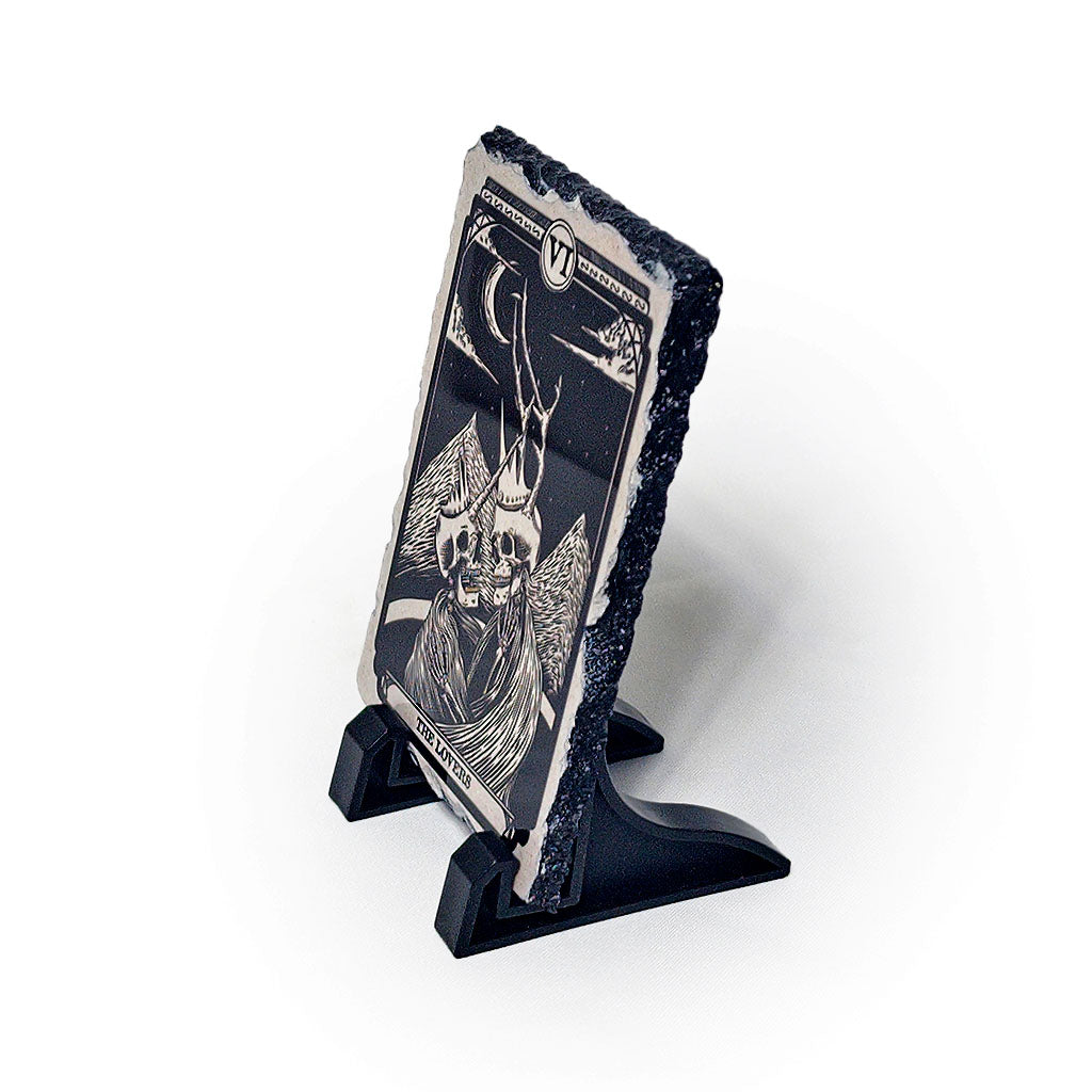 NSE Tarot Card: The Lovers on Stone Slate