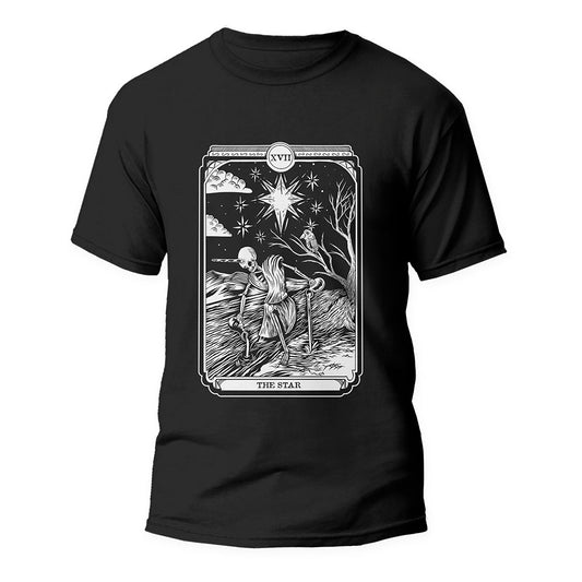Black Tshirt with the Sun tarot graphic on the front.
