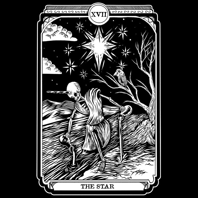 Black Tshirt with the Sun tarot graphic on the front.