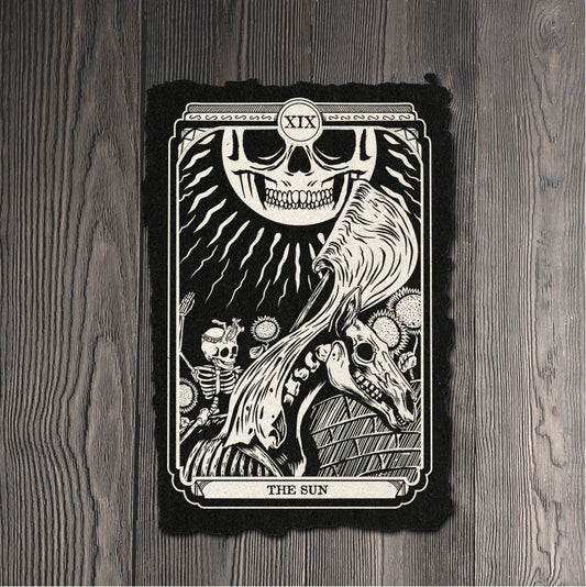 The Sun Tarot Card Art Print on Handmade Cotton Paper