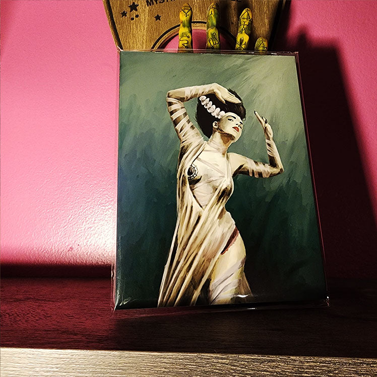 Bride of Frankenstein Pinup (Art Print on Metal)