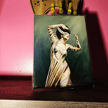 Bride of Frankenstein Pinup (Art Print on Metal)