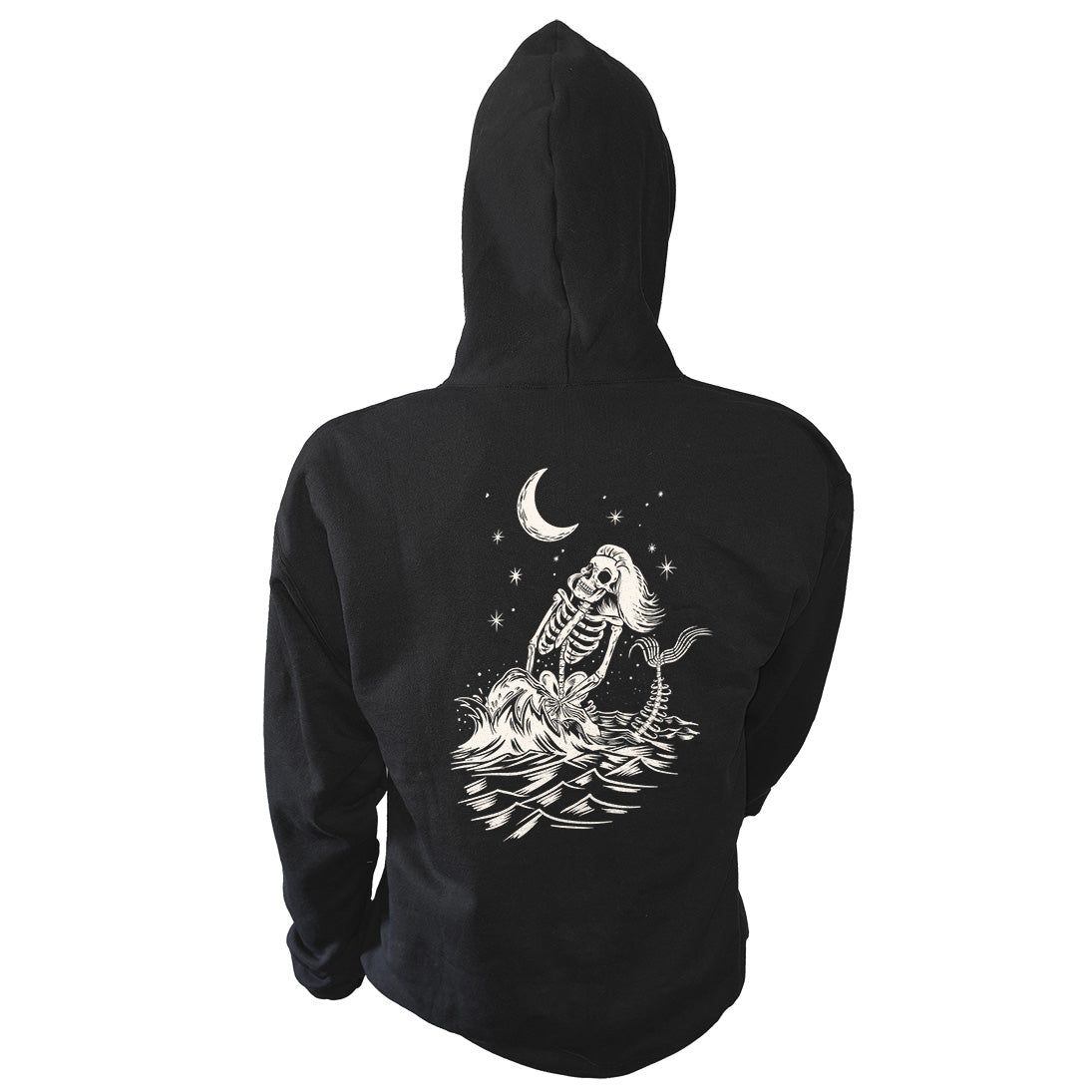 Skeleton Mermaid Zip Up Hoodie
