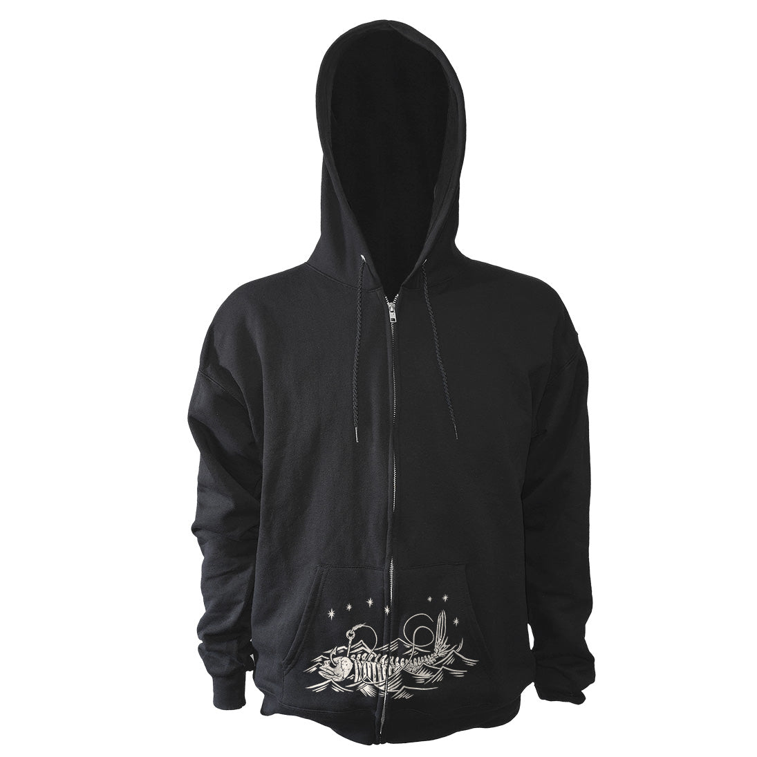 Skeleton Mermaid Zip Up Hoodie