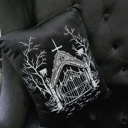 Cemetery Gates Throw Pillow